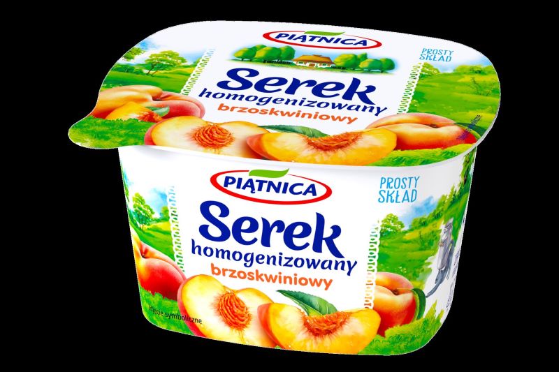 PIĄTNICA SEREK HOMO BRZOSKWINIOWY 150g/12