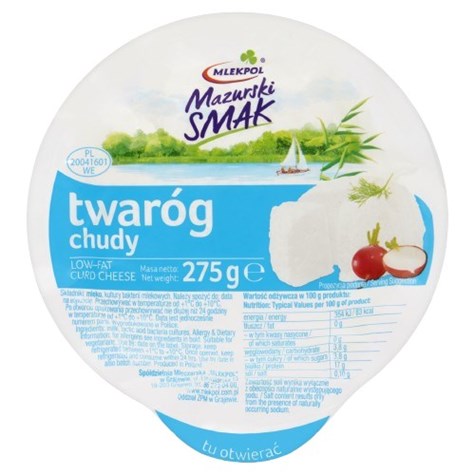 MAZURSKI SMAK TWARÓG LEKKI 275g/8 krążek