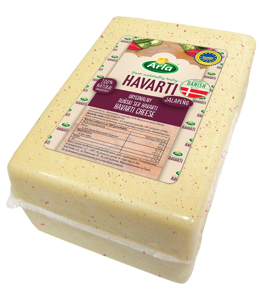 ARLA SER HAVARTI ok. 2,36kg JALAPENO (2)