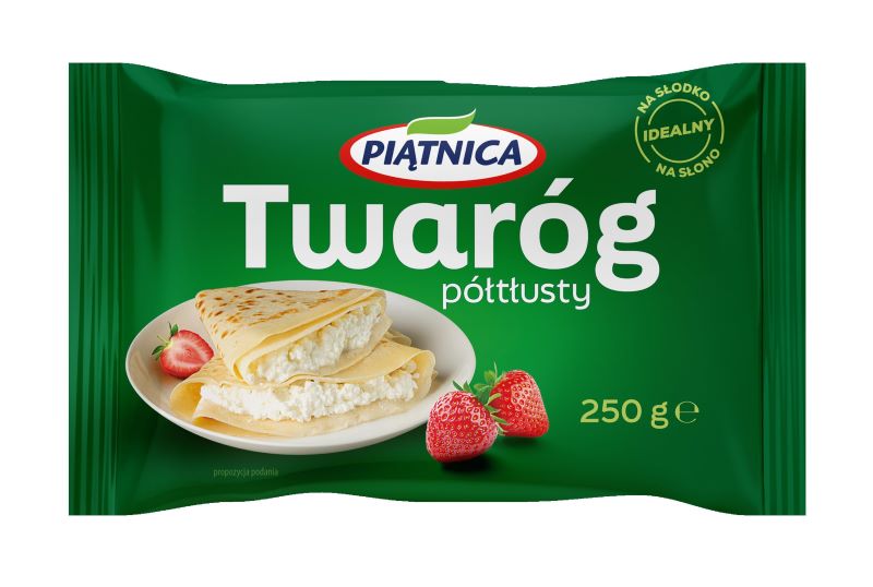PIĄTNICA TWARÓG MIELONY PÓŁTŁUSTY KOSTKA 250g/8