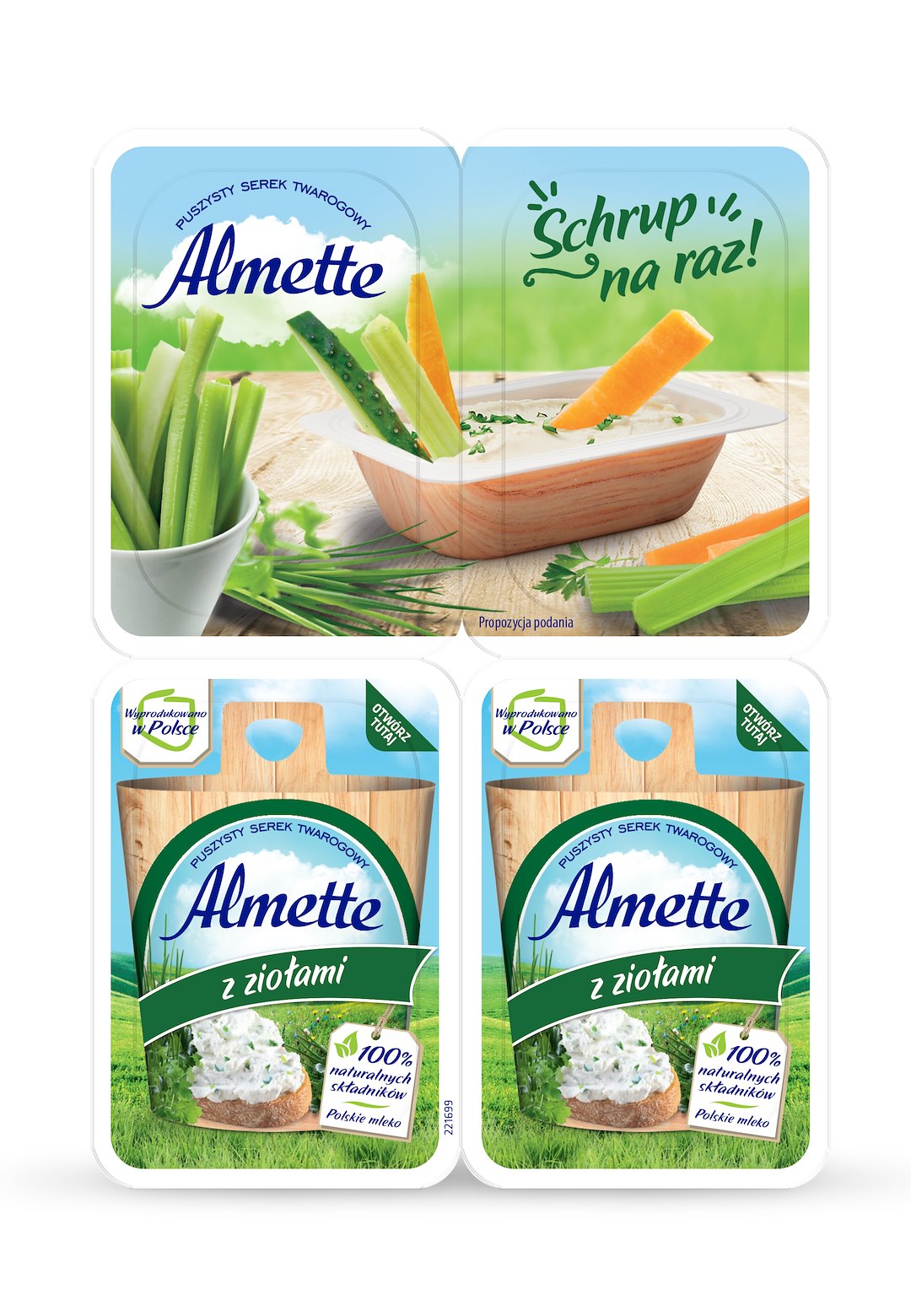 HOCHLAND ALMETTE 120g (4x30G) MINI Z ZIOŁAMI (8)