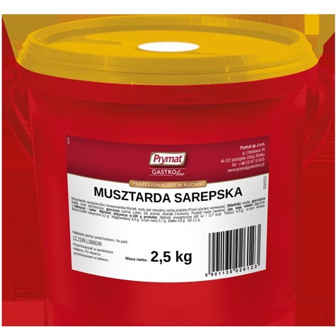 PRYMAT MUSZTARDA SAREPSKA 2,5kg (wiadro)