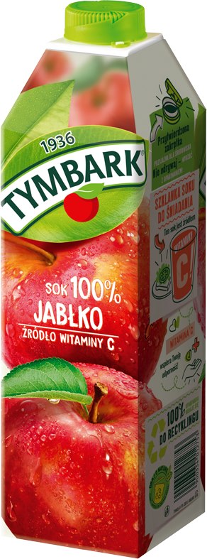 TYMBARK SOK 100% JABŁKOWY 1L/12