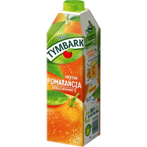 TYMBARK SOK 100% POMARAŃCZOWY 1L/12