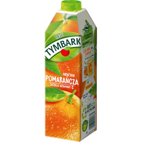 TYMBARK SOK 100% POMARAŃCZOWY 1L/12