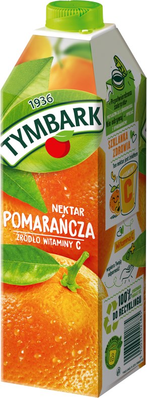 TYMBARK SOK 100% POMARAŃCZOWY 1L/12