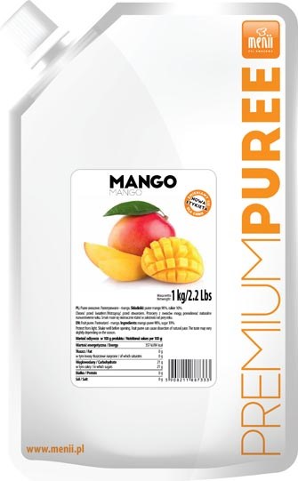 MENII PREMIUM PUREE MANGO ALPHONSO Z CUKREM 1kg/5