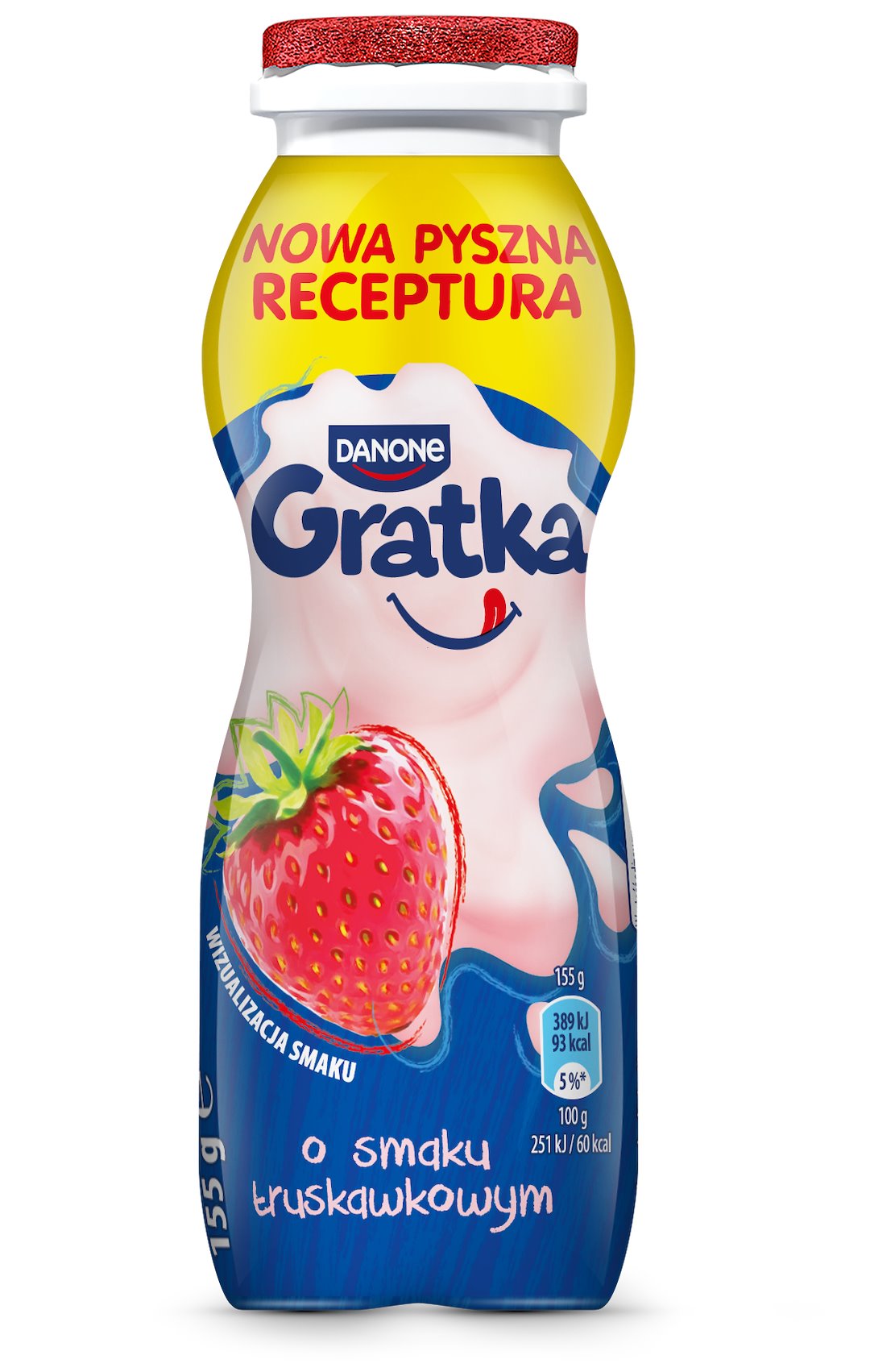 DANONE GRATKA JOGURT PITNY TRUSKAWKOWY 155g/24
