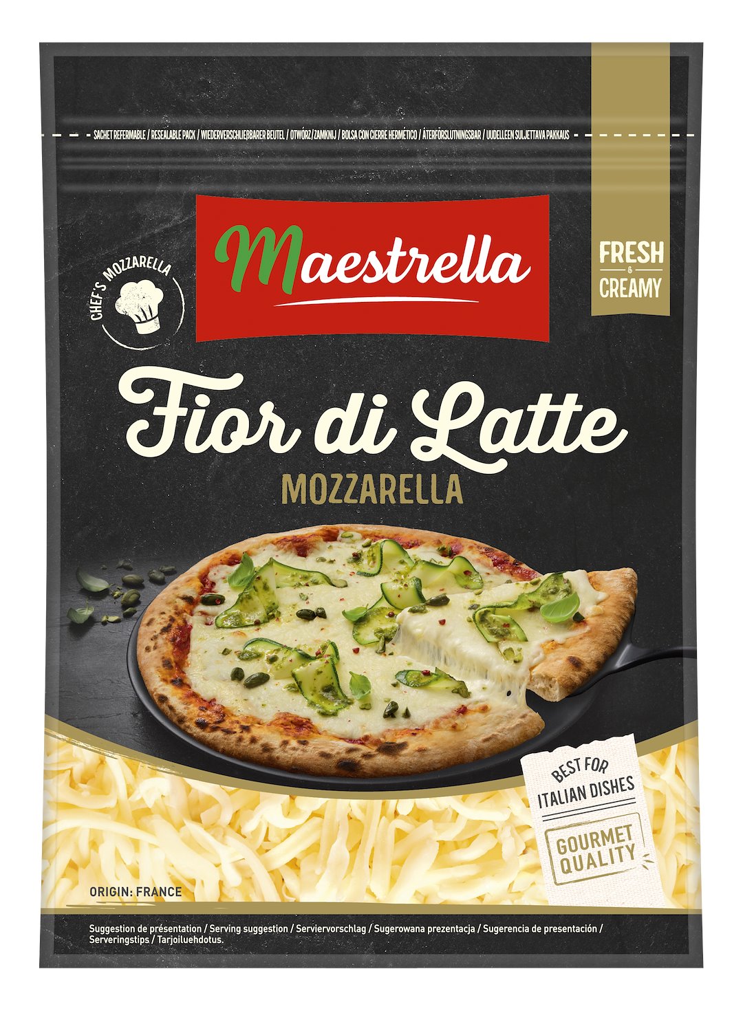 EURIAL MOZZARELLA  FIOR DI LATTE WIÓRY 45% 150g/8