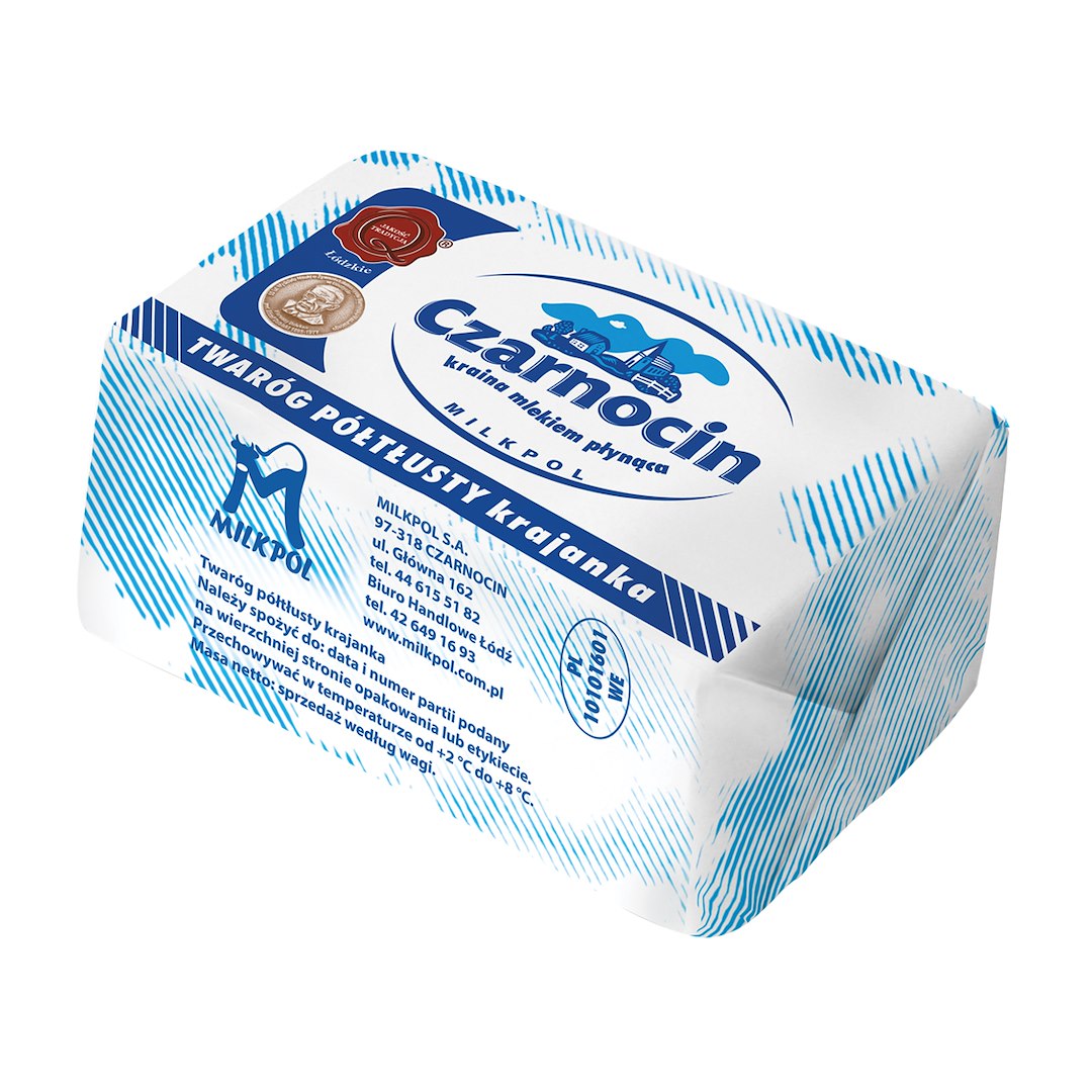 CZARNOCIN TWARÓG PÓŁTŁUSTY (vacum) ok. 300g/10