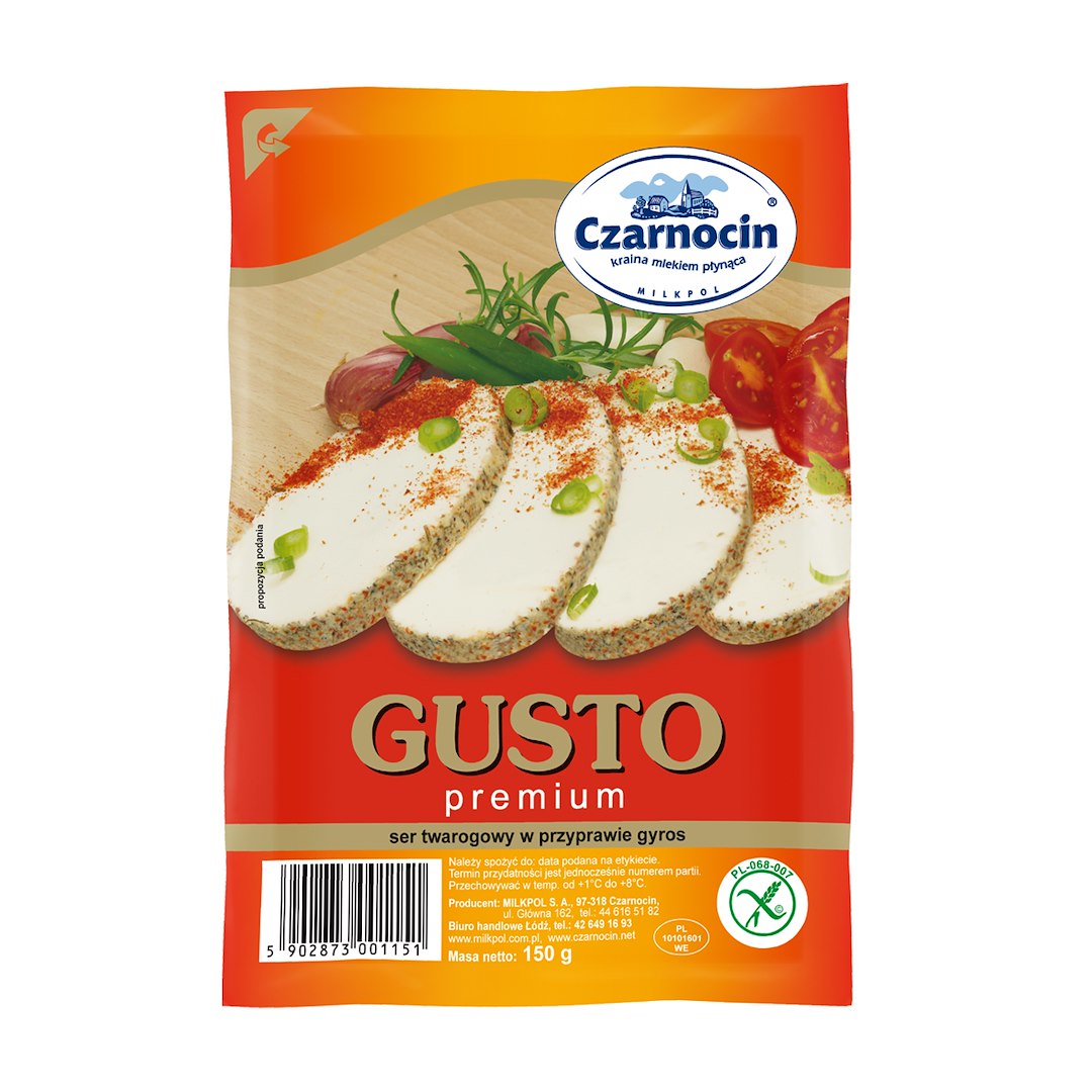 CZARNOCIN SER TWAROGOWY GUSTO GYROS 150g/15