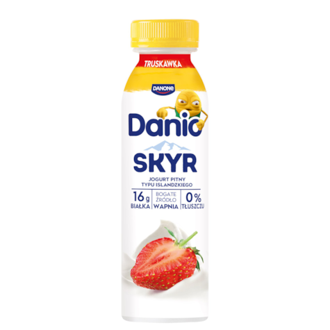 DANONE DANIO SKYR PITNY TRUSKAWKA 270g/8