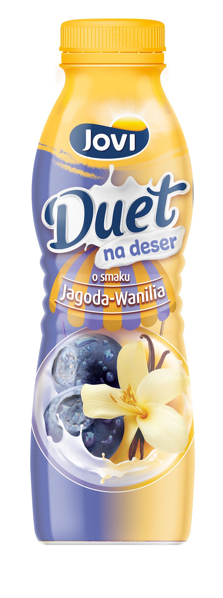 JOVI NAPÓJ JOGURTOWY DUET JAGODA-WANILIA 350g/12