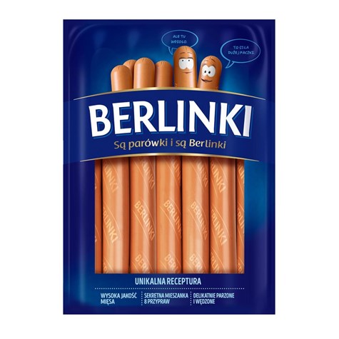 MORLINY PARÓWKI BEZ OSŁONKI BERLINKI 1kg/6