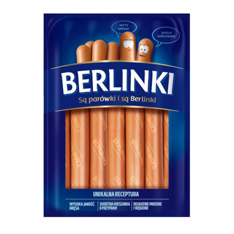 MORLINY PARÓWKI BEZ OSŁONKI BERLINKI 1kg/6