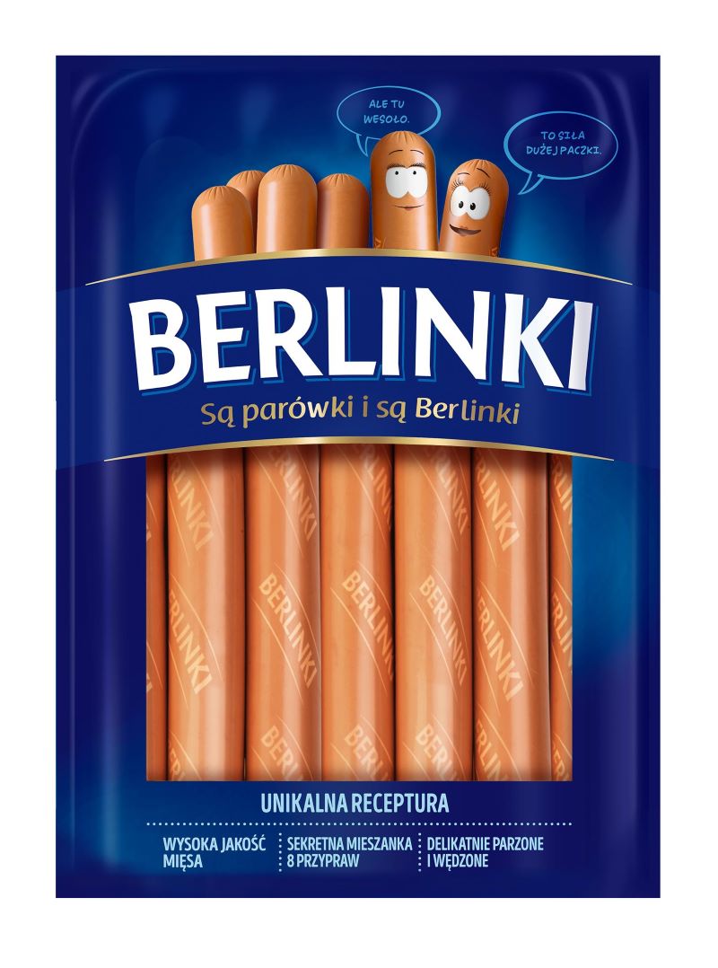 MORLINY PARÓWKI BEZ OSŁONKI BERLINKI 1kg/6