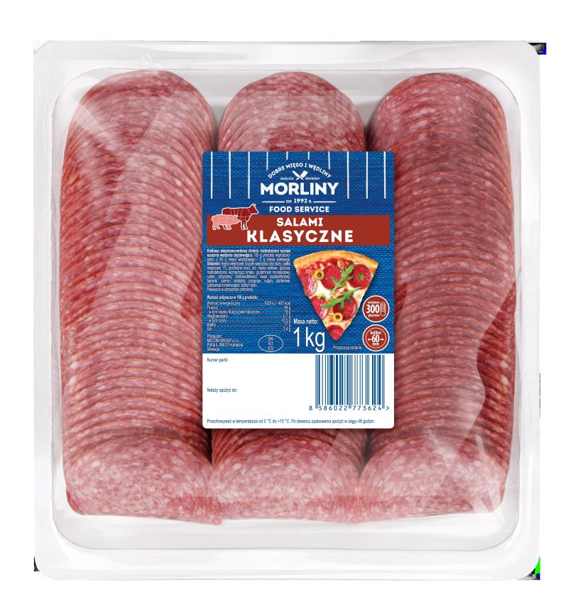 MORLINY SALAMI KLASYCZNE PLASTRY 1kg/6