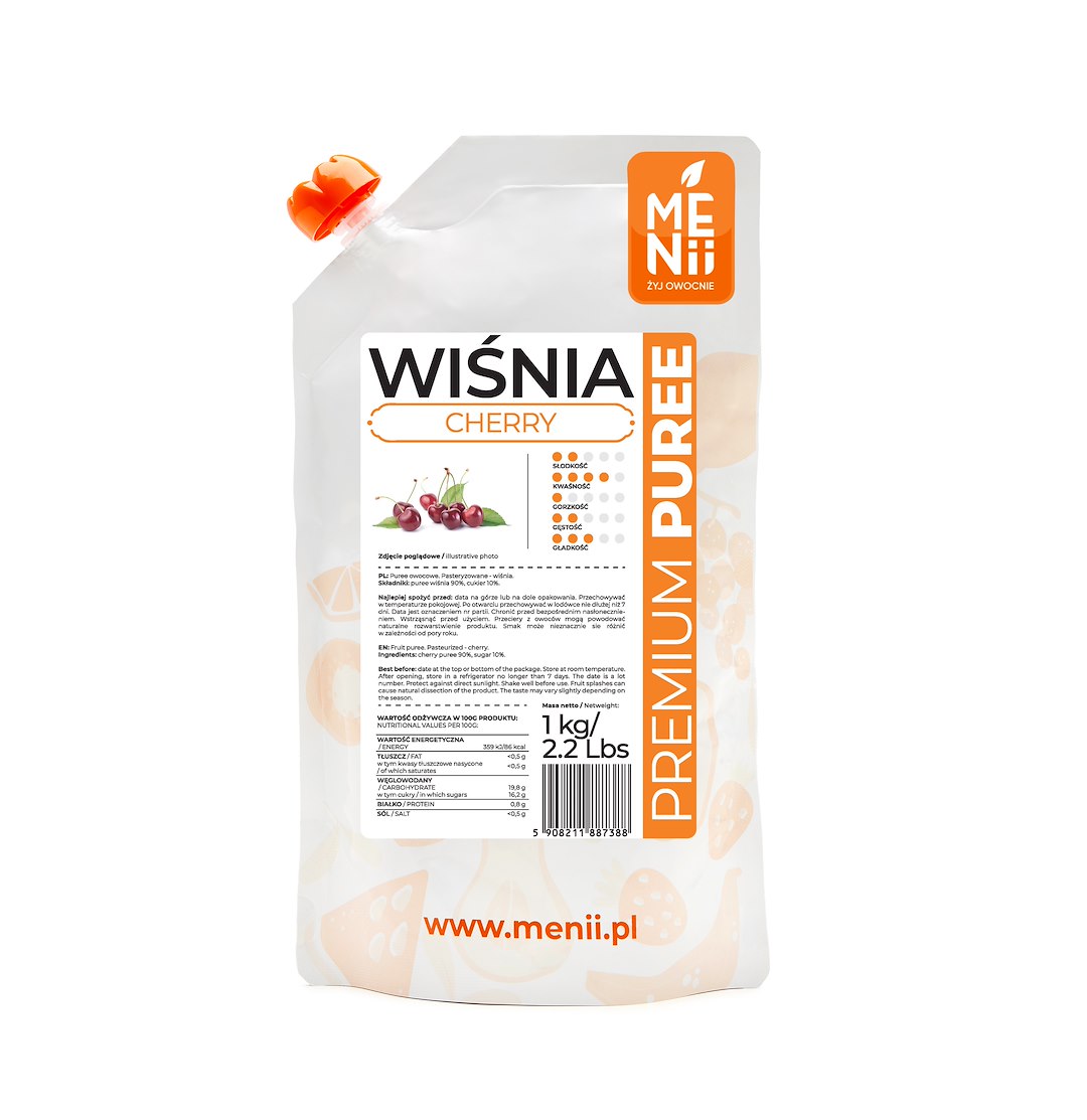MENII PREMIUM PUREE WIŚNIA 1kg/5