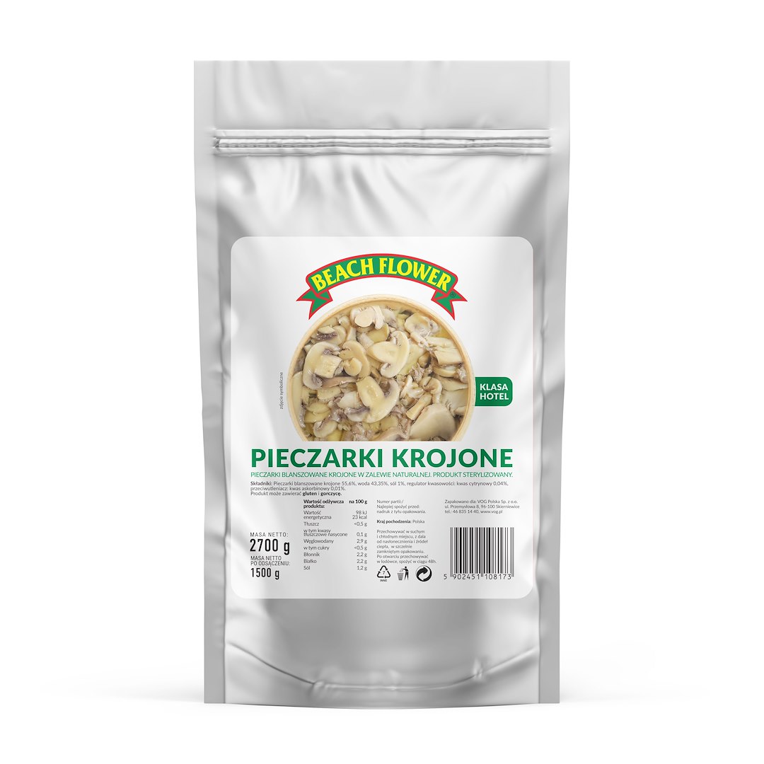 BEACH FLOWER PIECZARKI KROJONE  KL.III 2700g/1500g
