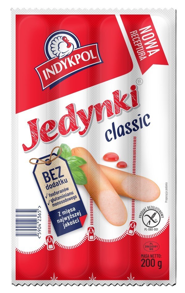 INDYKPOL PARÓWKI JEDYNKI CLASSIC 200g/11