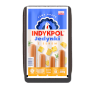 INDYKPOL PARÓWKI JEDYNKI Z SEREM 200g/11