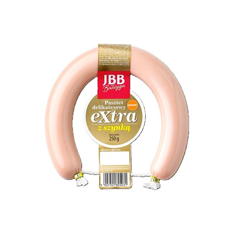 JBB PASZTET DELIKATESOWY EXTRA Z SZYNKĄ 250g/10