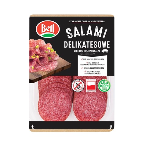 BELL SALAMI DOJRZEW DELIKATES PLASTRY 100g/10