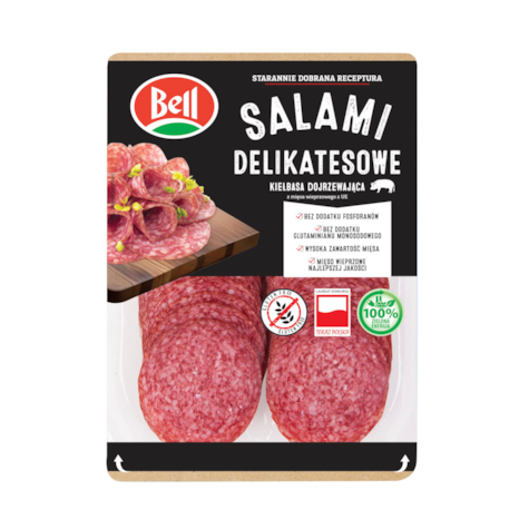 BELL SALAMI DOJRZEW DELIKATES PLASTRY 100g/10