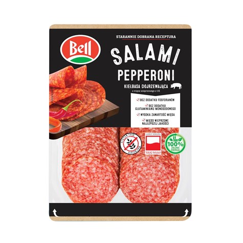 BELL SALAMI PEPPER. DOJRZEW. PLASTRY 100g/10