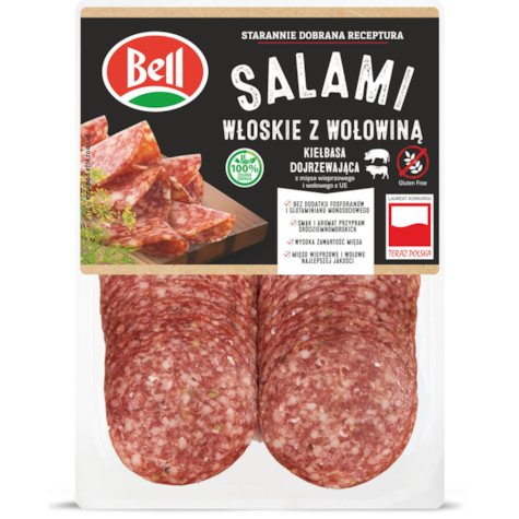 BELL SALAMI WŁOSKIE Z WOŁOW PLASTRY 80g/12