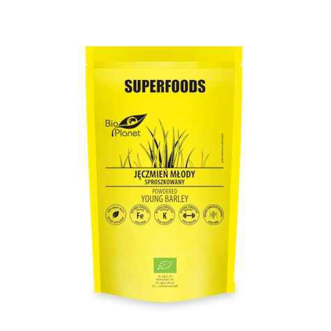 BIO PLANET MŁODY JĘCZMIEŃ TRAWA MIELONA BIO 100g/6