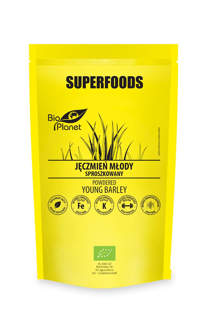 BIO PLANET MŁODY JĘCZMIEŃ TRAWA MIELONA BIO 100g/6