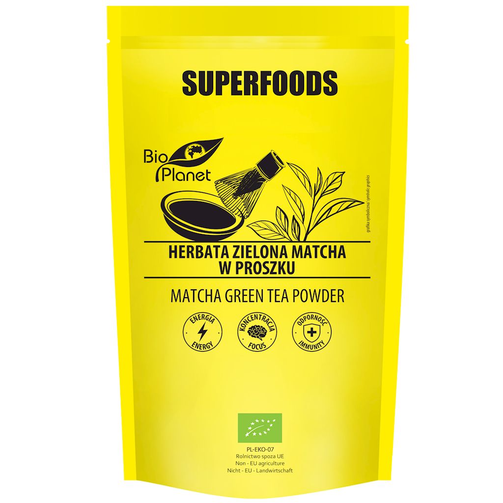 BIO PLANET HERBATA ZIELONA MATCHA W PROSZKU 100g/6