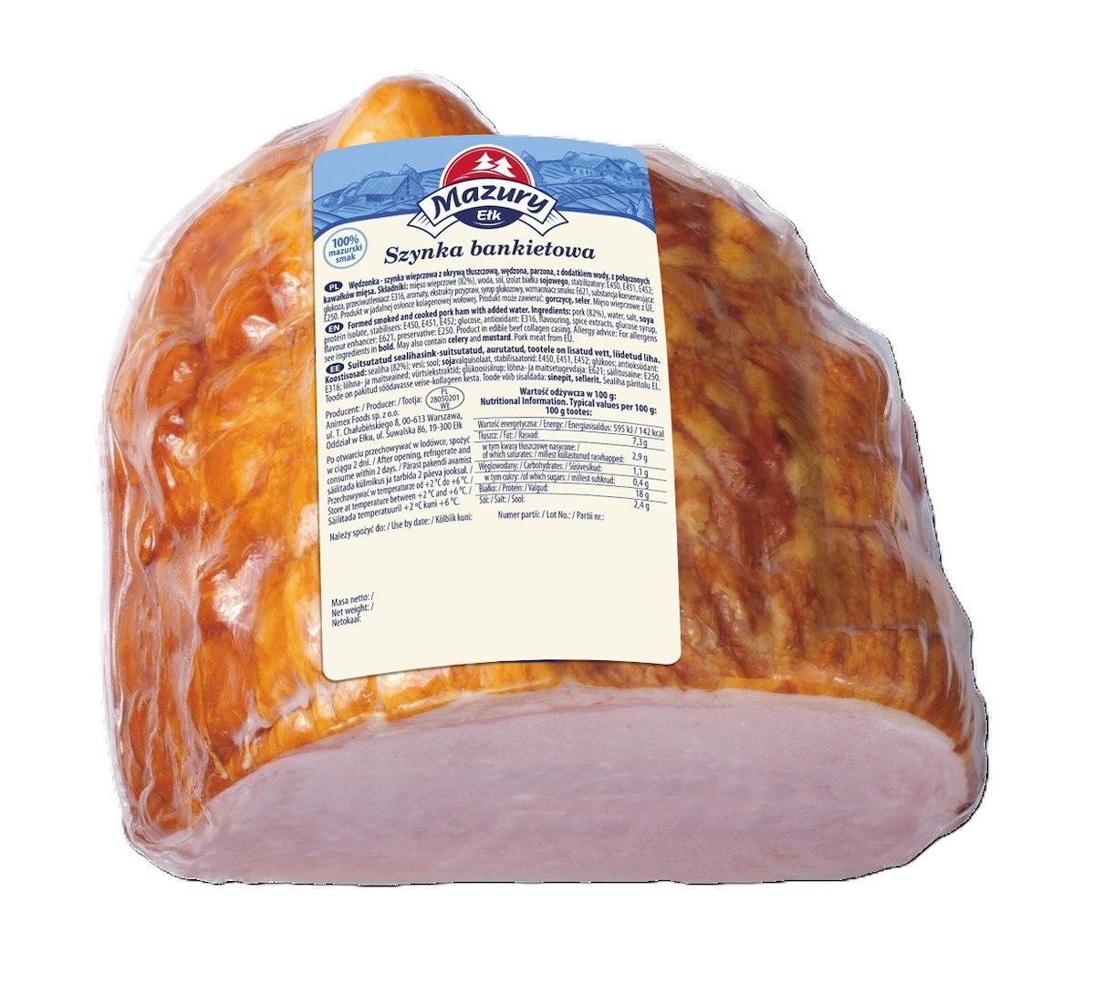 EŁK SZYNKA  BANKIETOWA 1/2 VAC  ok 3kg