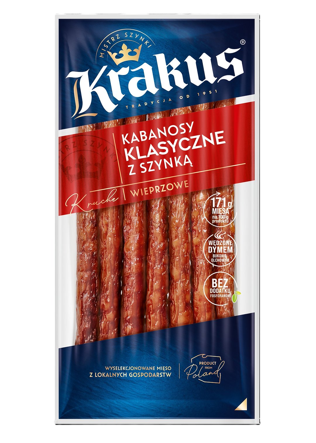 KRAKUS KABANOSY CLASSIC VAC 180g/10