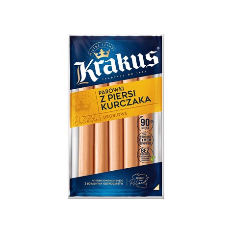KRAKUS PARÓWKI Z PIERSI KURCZAKA 200g/22