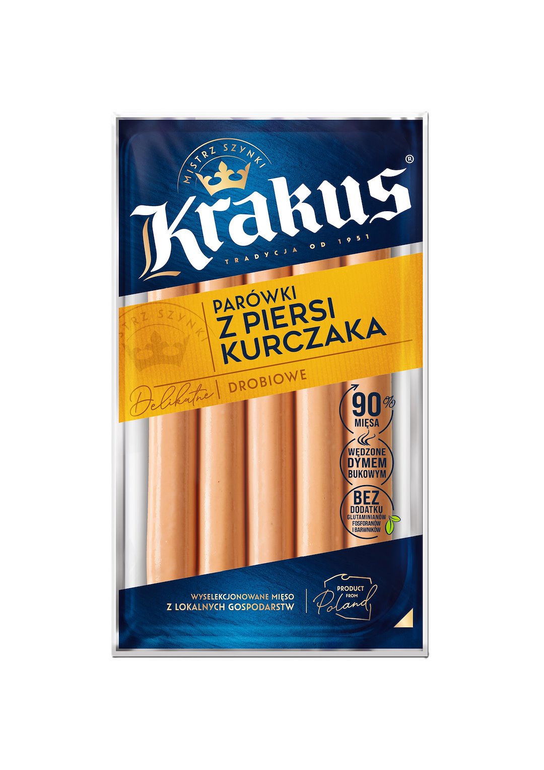 KRAKUS PARÓWKI Z PIERSI KURCZAKA 200g/22