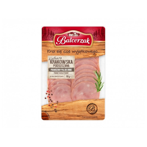 BALCERZAK KIEŁBASA KRAKOW PODSUSZ PLASTRY 90g/10