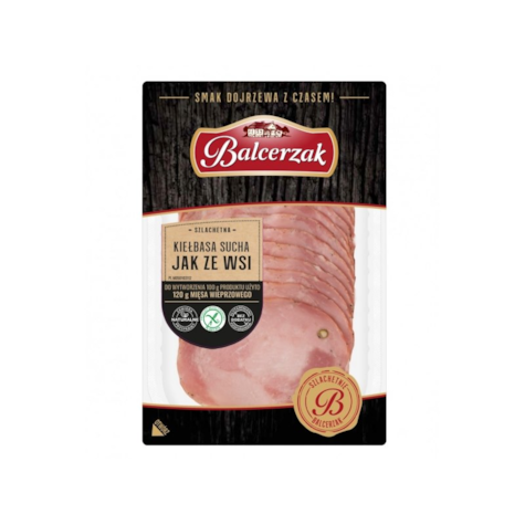 BALCERZAK KIEŁBASA SUCHA JAK ZE WSI PLASTRY 90g/10