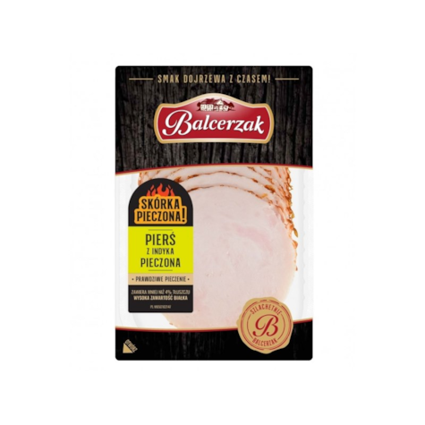 BALCERZAK PIERŚ Z INDYKA PIECZONA PLASTRY 100g/10