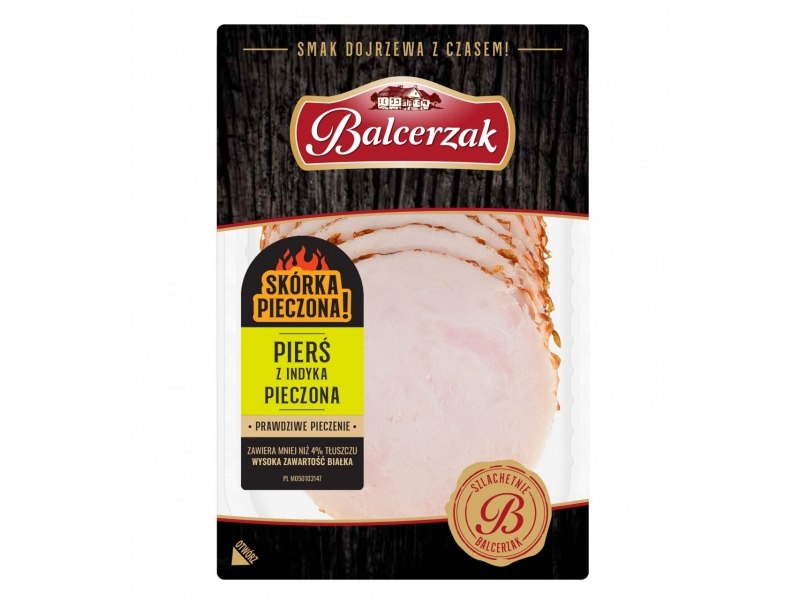 BALCERZAK PIERŚ Z INDYKA PIECZONA PLASTRY 100g/10