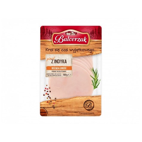 BALCERZAK PIERŚ Z INDYKA PLASTRY 100g/10