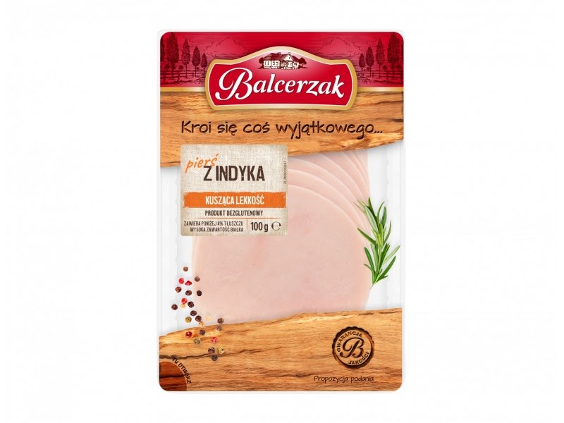 BALCERZAK PIERŚ Z INDYKA PLASTRY 100g/10