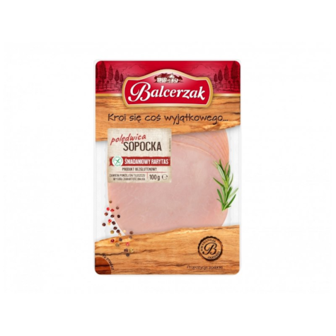 BALCERZAK POLĘDWICA SOPOCKA PLASTRY 100g/10