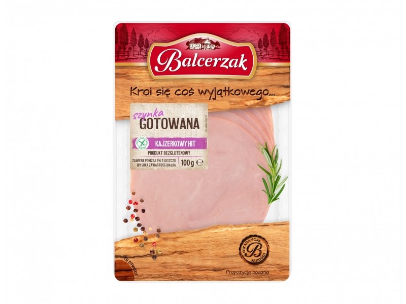 BALCERZAK SZYNKA GOTOWANA PLASTRY 100g/10