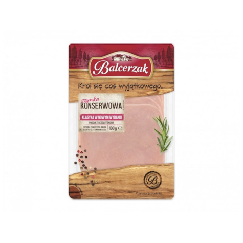 BALCERZAK SZYNKA KONSERWOWA PLASTRY 100g/10