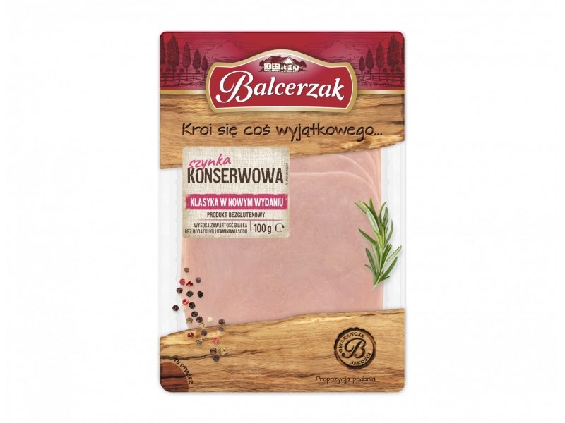 BALCERZAK SZYNKA KONSERWOWA PLASTRY 100g/10