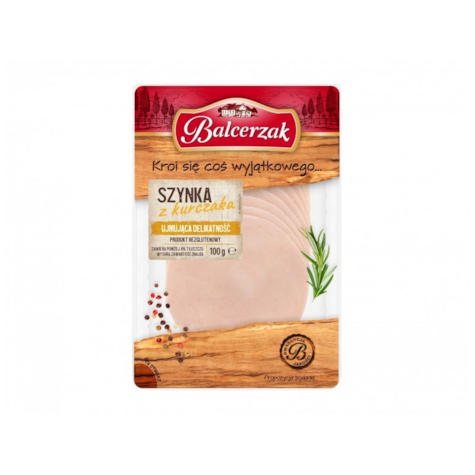 BALCERZAK SZYNKA Z KURCZAKA PLASTRY 100g/10