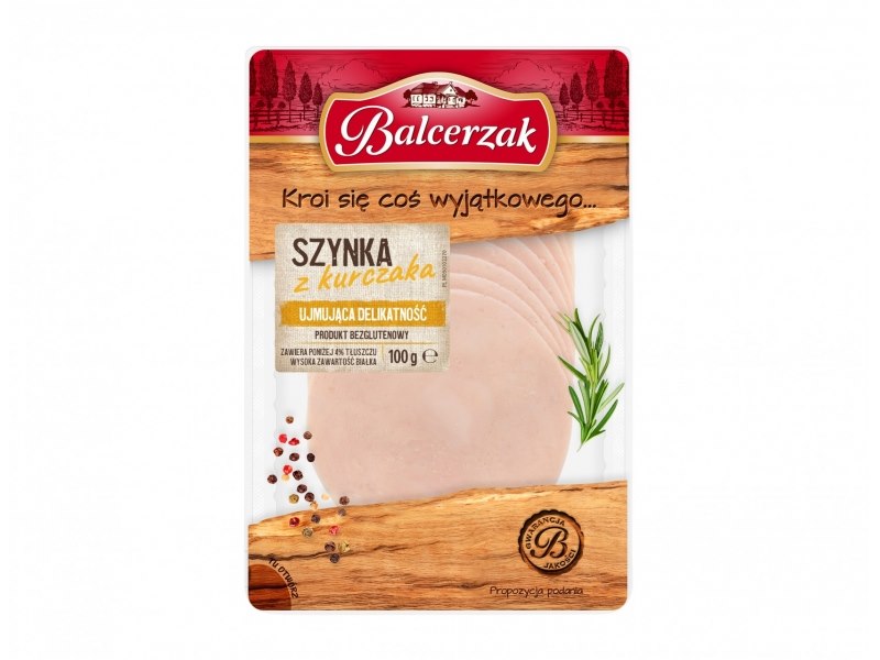 BALCERZAK SZYNKA Z KURCZAKA PLASTRY 100g/10