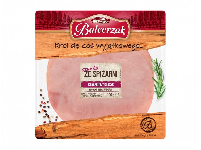 BALCERZAK SZYNKA ZE SPIŻARNI PLASTRY 100g/10